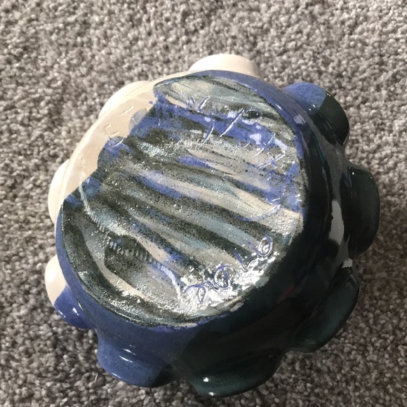 EJ King Pottery 1997 DC signed candle holder - Picture 2 of 5